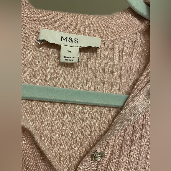 M&S Pink Ribbed Women's Sweater - Size 10 (US) 14 UK - Picture 9 of 9